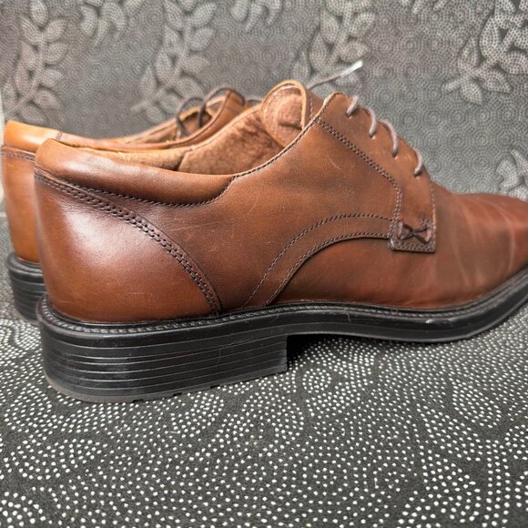 Bostonian Mens Leather Oxford Shoes Brown Size 12M - Picture 4 of 9